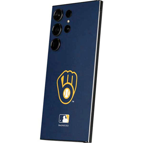 MLB Milwaukee Brewers - Solid Distressed Galaxy S24 Ultra Skin