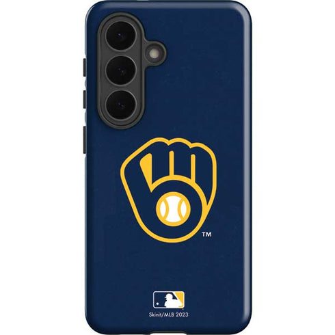 MLB Milwaukee Brewers - Solid Distressed Galaxy S26 Impact Case