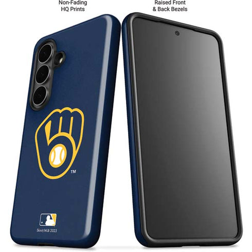 MLB Milwaukee Brewers - Solid Distressed Galaxy S26 Impact Case