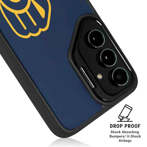 MLB Milwaukee Brewers - Solid Distressed Galaxy S26 Plus Kickstand Case