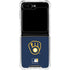 MLB Milwaukee Brewers - Solid Distressed Galaxy Z Flip6 Clear Case