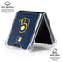 MLB Milwaukee Brewers - Solid Distressed Galaxy Z Flip6 Clear Case