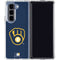 MLB Milwaukee Brewers - Solid Distressed Galaxy Z Fold5 5G Clear Case