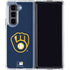 MLB Milwaukee Brewers - Solid Distressed Galaxy Z Fold5 5G Clear Case