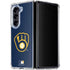 MLB Milwaukee Brewers - Solid Distressed Galaxy Z Fold5 5G Clear Case