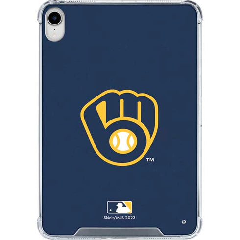 MLB Milwaukee Brewers - Solid Distressed iPad 11th Gen (2025) Clear Case
