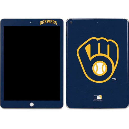 MLB Milwaukee Brewers - Solid Distressed Apple iPad Skin
