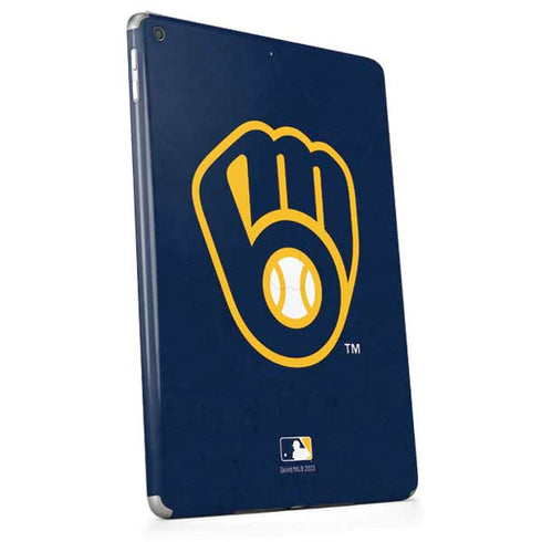 MLB Milwaukee Brewers - Solid Distressed Apple iPad Skin