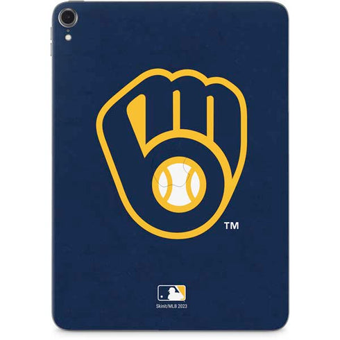 MLB Milwaukee Brewers - Solid Distressed Apple iPad Pro Skin