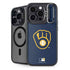 MLB Milwaukee Brewers - Solid Distressed iPhone 13 Pro Kickstand Case