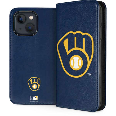 MLB Milwaukee Brewers - Solid Distressed iPhone Cases