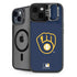 MLB Milwaukee Brewers - Solid Distressed iPhone 15 Kickstand Case