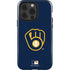 MLB Milwaukee Brewers - Solid Distressed iPhone 15 Pro Impact Case