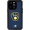 MLB Milwaukee Brewers - Solid Distressed iPhone 15 Pro Waterproof Case