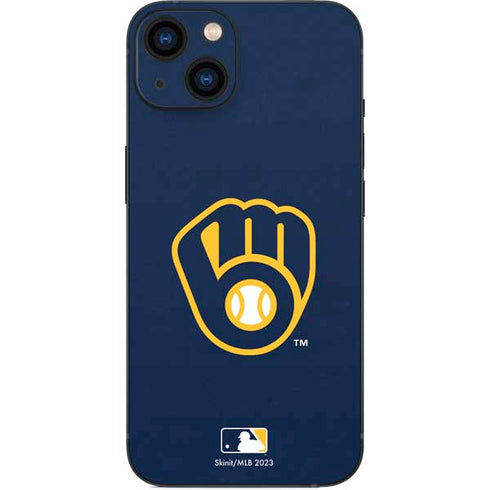 MLB Milwaukee Brewers - Solid Distressed iPhone 15 Skin