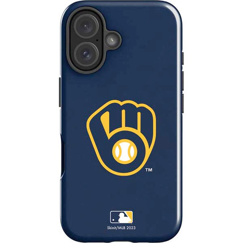 MLB Milwaukee Brewers - Solid Distressed iPhone 16 Impact Case