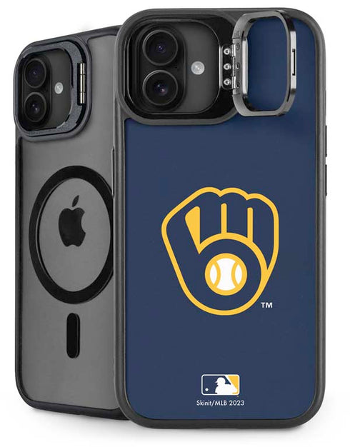MLB Milwaukee Brewers - Solid Distressed iPhone 16 Kickstand Case