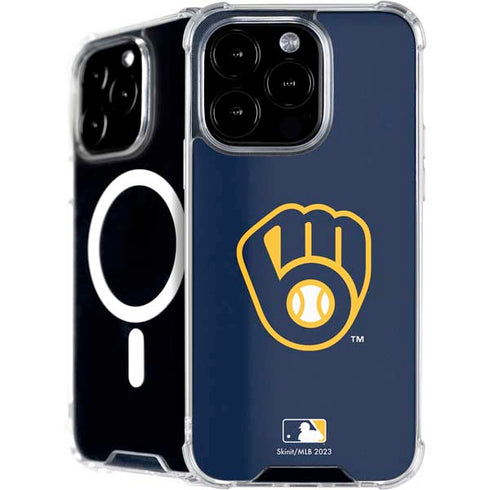 MLB Milwaukee Brewers - Solid Distressed iPhone 16 Pro MagSafe Case