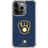 MLB Milwaukee Brewers - Solid Distressed iPhone 16 Pro Max Clear Case