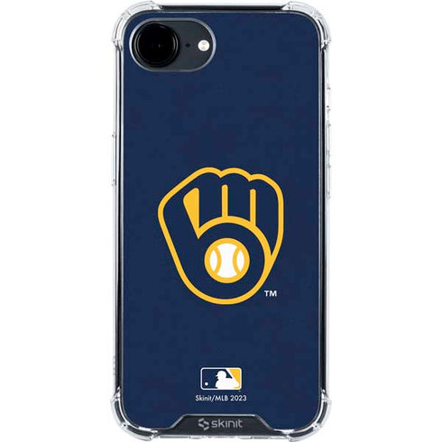 MLB Milwaukee Brewers - Solid Distressed iPhone 16e Clear Case