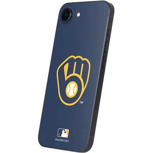 MLB Milwaukee Brewers - Solid Distressed iPhone 16e Skin