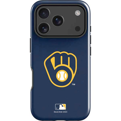 MLB Milwaukee Brewers - Solid Distressed iPhone 18 Pro Impact Case