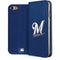 MLB Milwaukee Brewers - Solid Distressed iPhone 8 Folio Case