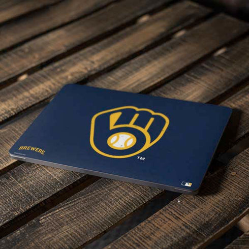 MLB Milwaukee Brewers - Solid Distressed Apple MacBook Air Skin