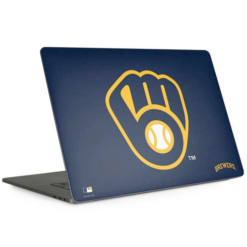 MLB Milwaukee Brewers - Solid Distressed MacBook Skins