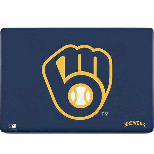 MLB Milwaukee Brewers - Solid Distressed MacBook Skins