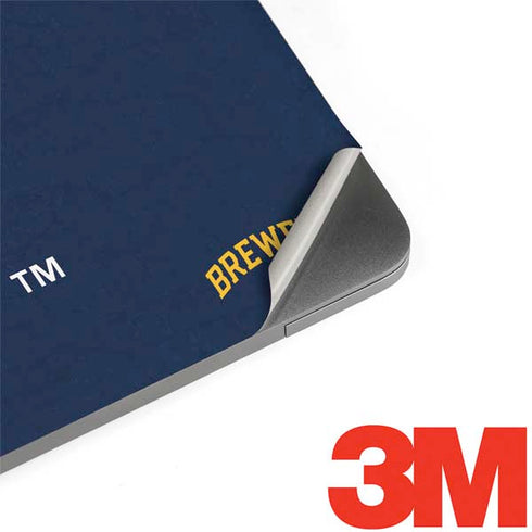MLB Milwaukee Brewers - Solid Distressed MacBook Skins