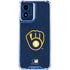 MLB Milwaukee Brewers - Solid Distressed Moto G Play 4G (2024) Clear Case