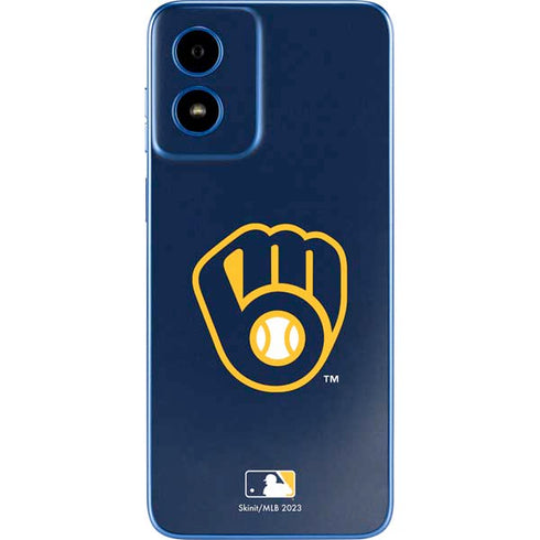 MLB Milwaukee Brewers - Solid Distressed Moto G Play 4G (2024) Skin