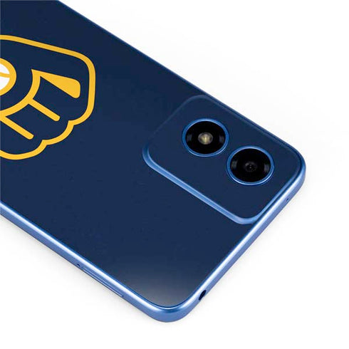 MLB Milwaukee Brewers - Solid Distressed Moto G Play 4G (2024) Skin