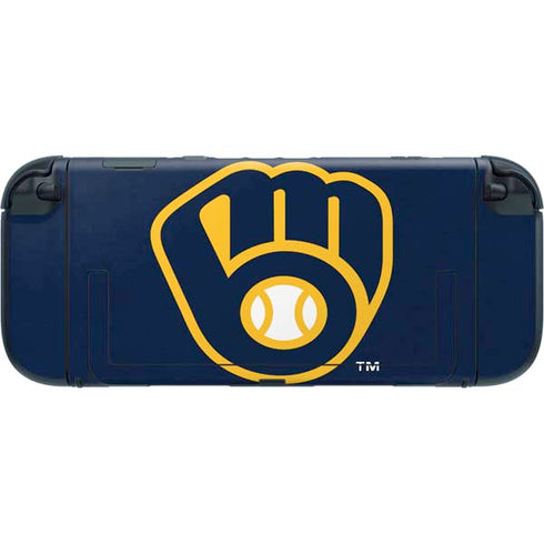 MLB Milwaukee Brewers - Solid Distressed Nintendo Switch 2 (2025) with Joy-Con Skin