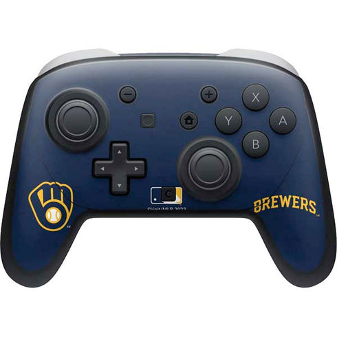 MLB Milwaukee Brewers - Solid Distressed Nintendo Skins