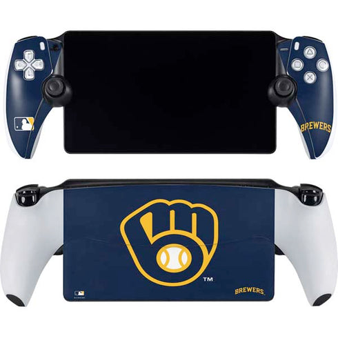 MLB Milwaukee Brewers - Solid Distressed PlayStation Portal Remote Player Skin