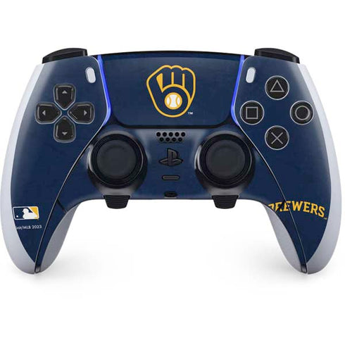 MLB Milwaukee Brewers - Solid Distressed PS5 DualSense Edge Pro Controller Skin