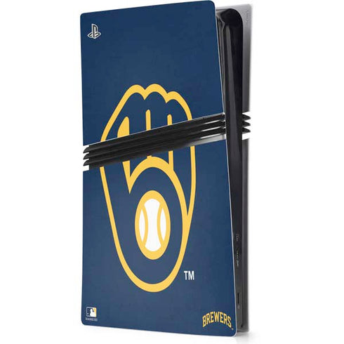 MLB Milwaukee Brewers - Solid Distressed PS5 Pro Console Skin