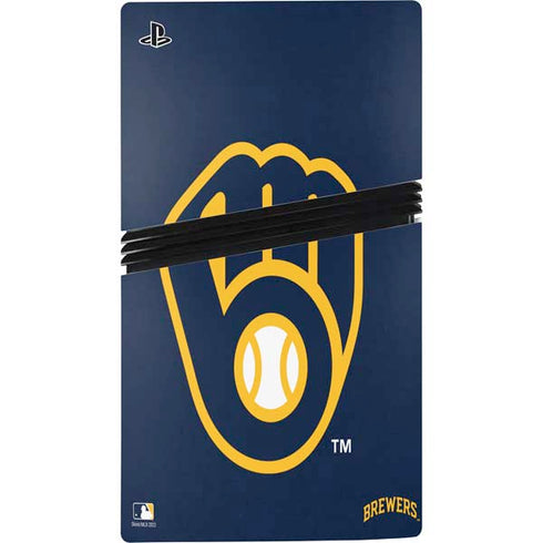 MLB Milwaukee Brewers - Solid Distressed PS5 Pro Console Skin
