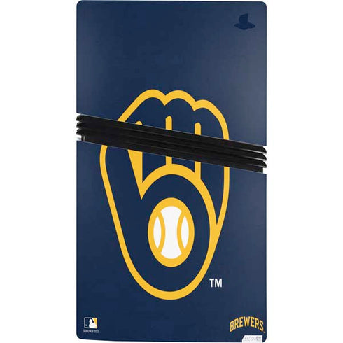 MLB Milwaukee Brewers - Solid Distressed PS5 Pro Console Skin