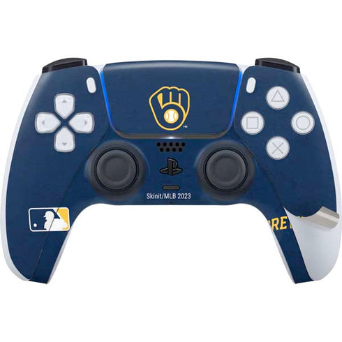 MLB Milwaukee Brewers - Solid Distressed PS5 Pro Disk Bundle Skin