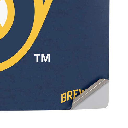 MLB Milwaukee Brewers - Solid Distressed PS5 Pro Disk Console Skin