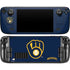 MLB Milwaukee Brewers - Solid Distressed Steam Deck Handheld Gaming Computer OLED Skin