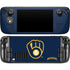 MLB Milwaukee Brewers - Solid Distressed Steam Deck Handheld Gaming Computer Skin
