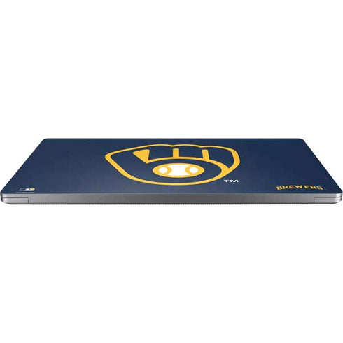 MLB Milwaukee Brewers - Solid Distressed Laptop Skins