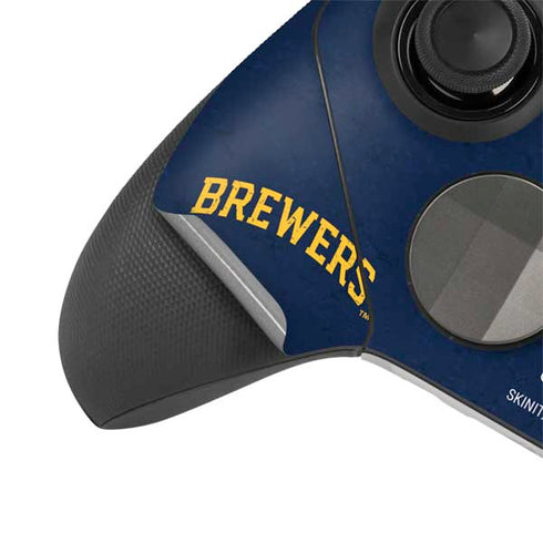 MLB Milwaukee Brewers - Solid Distressed Xbox Elite Wireless Controller Series 2 Skin