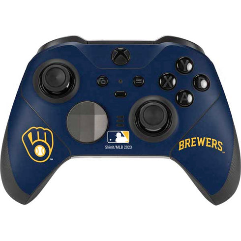 MLB Milwaukee Brewers - Solid Distressed Xbox Elite Wireless Controller Series 2 Skin
