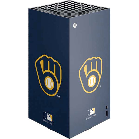 MLB Milwaukee Brewers - Solid Distressed Xbox Series X Skins