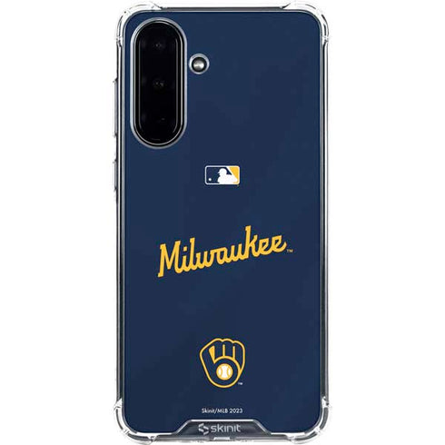 MLB Milwaukee Brewers Alternate/Away Jersey Galaxy A36 5G Clear Case